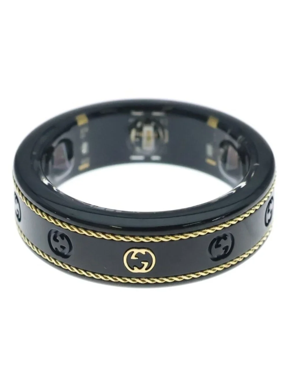Gucci Oura Interlocking G Smart Ring Black